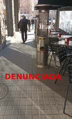 Av. Gaudí 27-29, les taules les has de posar a l'Avinguda , a Lepant no pots posar cap, ni les estufes, CAP !!!